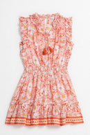 Robe Courte Triny - Orange Mid 70'S Garden - Enfant