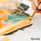 Mini Paint By Numbers 20X20Cm With Frame Kitten And Plant In The Sun