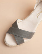 Espadrilles Minorque Ruban - Kaki - Femme