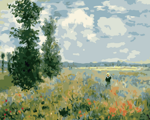 Peinture Par Numéros - Monet Champ De Coquelicots