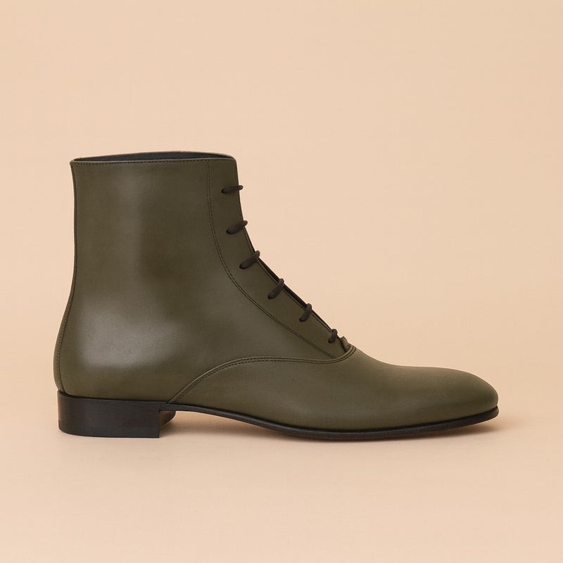 Bottines Ines - Cuir De Veau Lisse - Vert