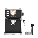 Onyx Moka Coffee Machine - Black & Cream