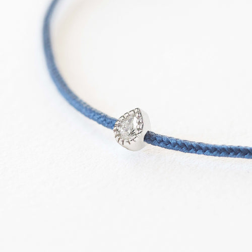 Mon Précieux Diamant Taille Poire Encre - Argent - Femme