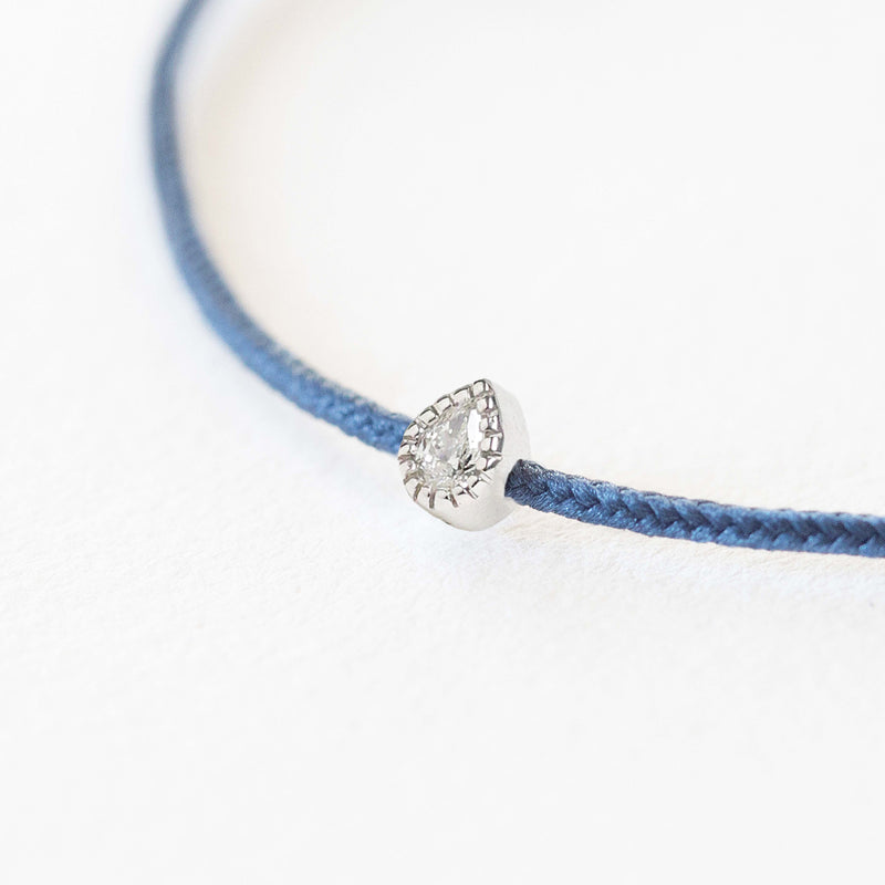 Mon Précieux Diamant Taille Poire Encre - Argent - Femme