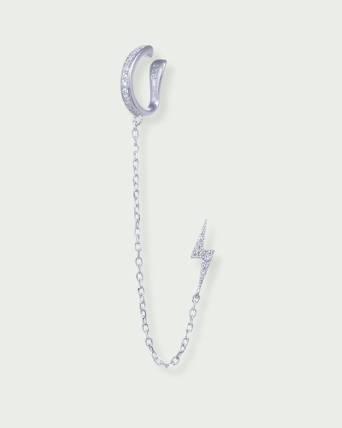 Monoboucle Earcuff Éclair - Blanc