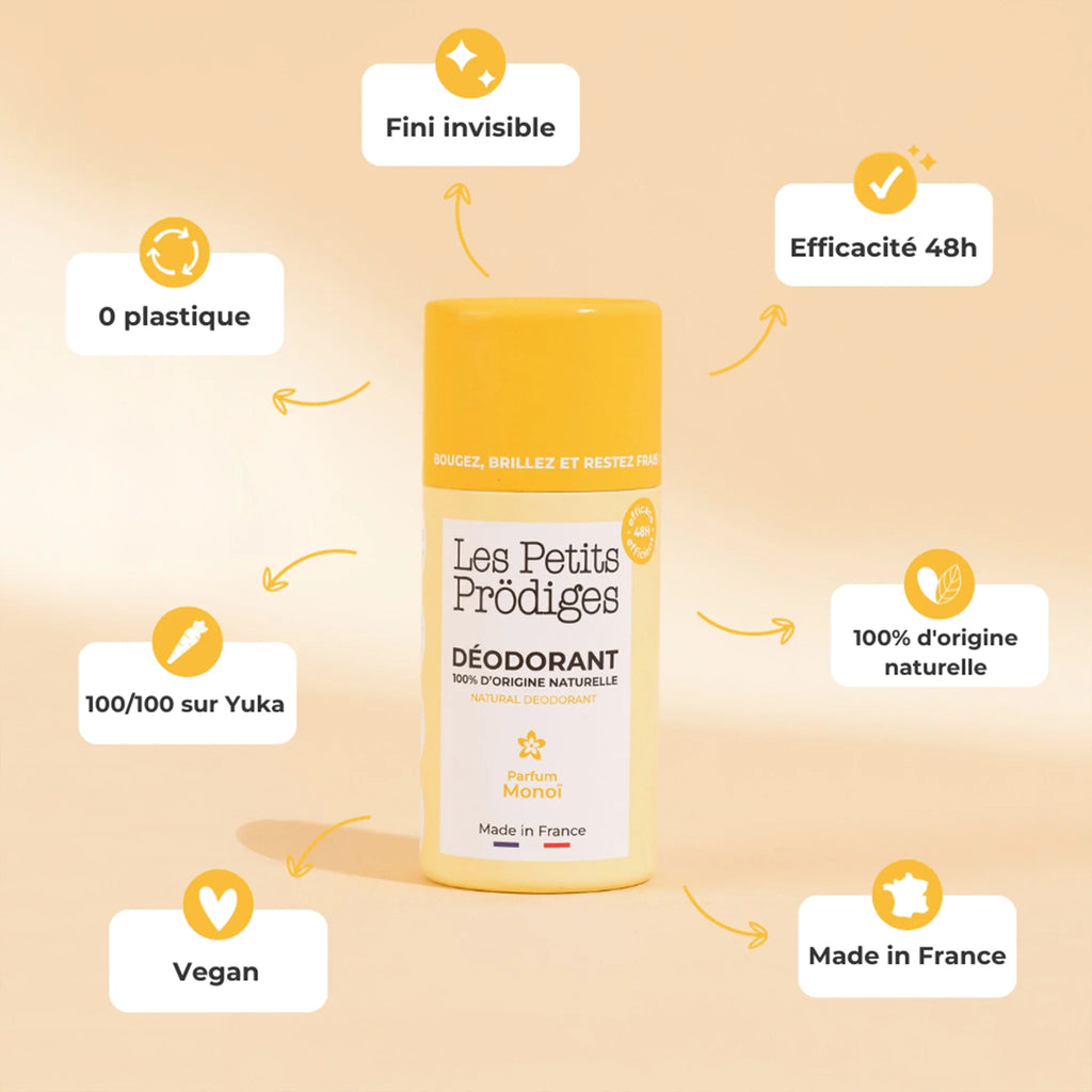 Déodorant Solide efficace 48h monoï zéro trace blanche