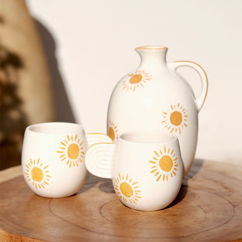 Lot de 2 Mugs En Céramique Ambre - Soleil