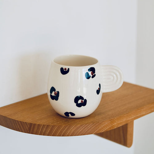 Lot de 2 Mugs En Céramique Ambre - Léopard