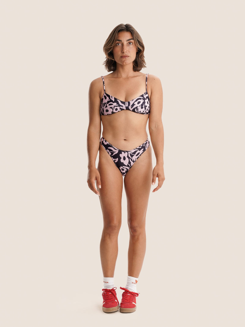 Bas De Maillot Femme Dark Flowers