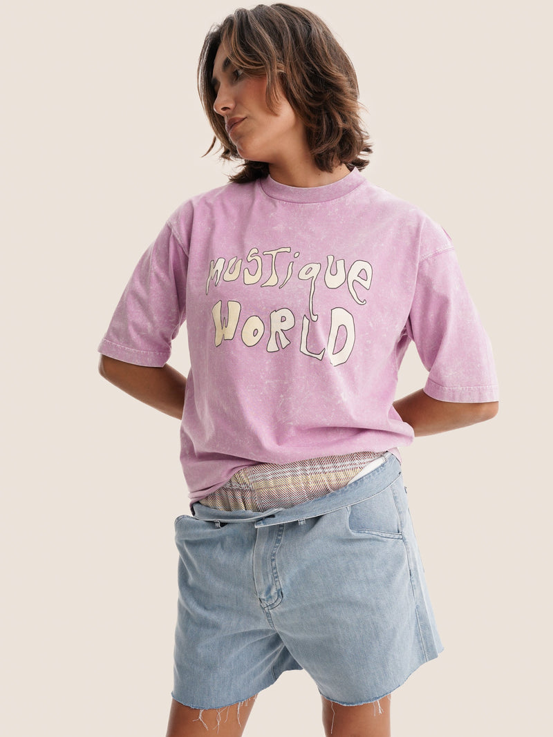 T-Shirt Purple Mustique World