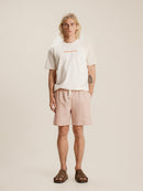 Short Pale Pink Linen