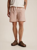 Short Pale Pink Linen