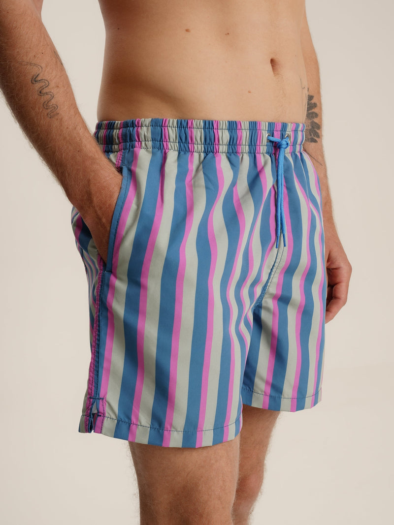 Short De Bain Homme Midnight Striped