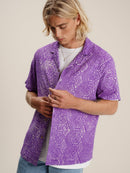 Chemise Purple Patterned