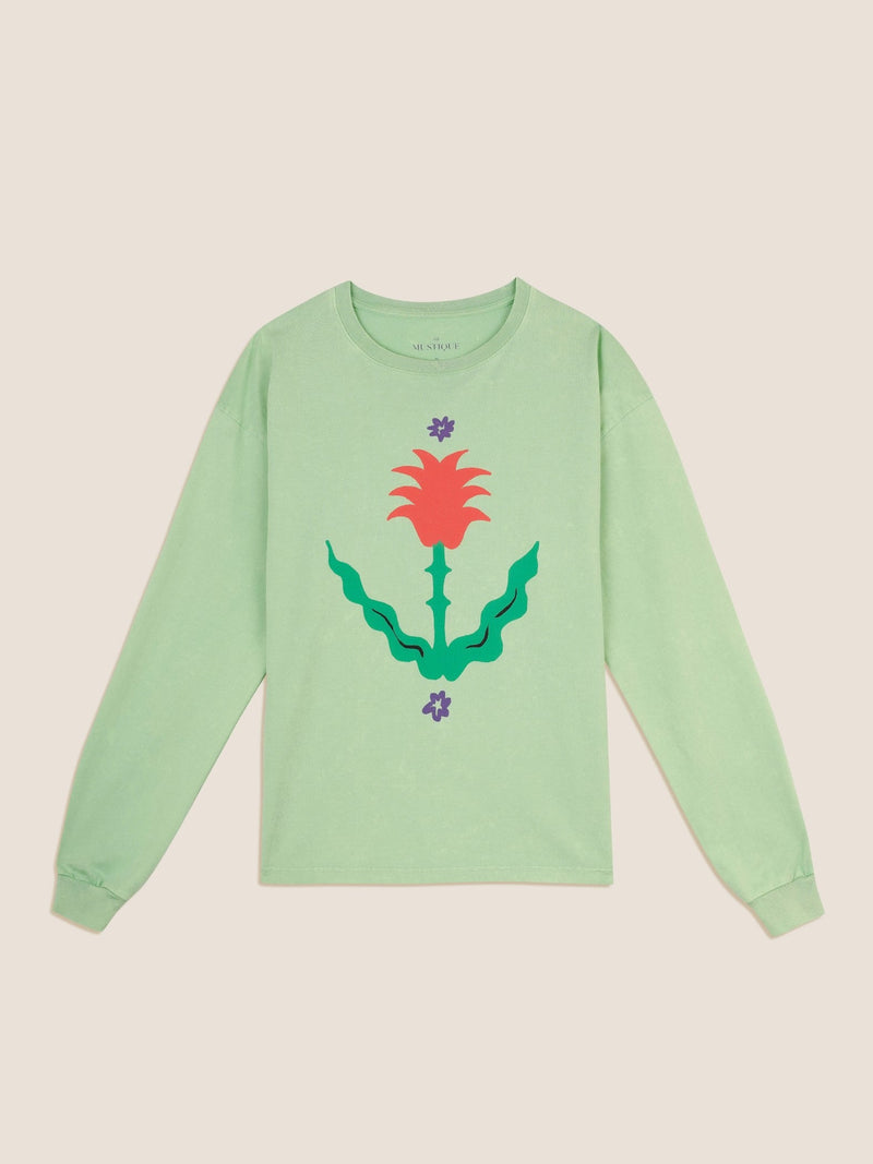 T-Shirt Green Tulip Longsleeve