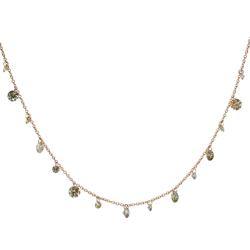 Collier Avec 15 Champagnes Diamants