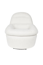 Velvoro - Fauteuil Lounge - Polyester - Blanc Cassé