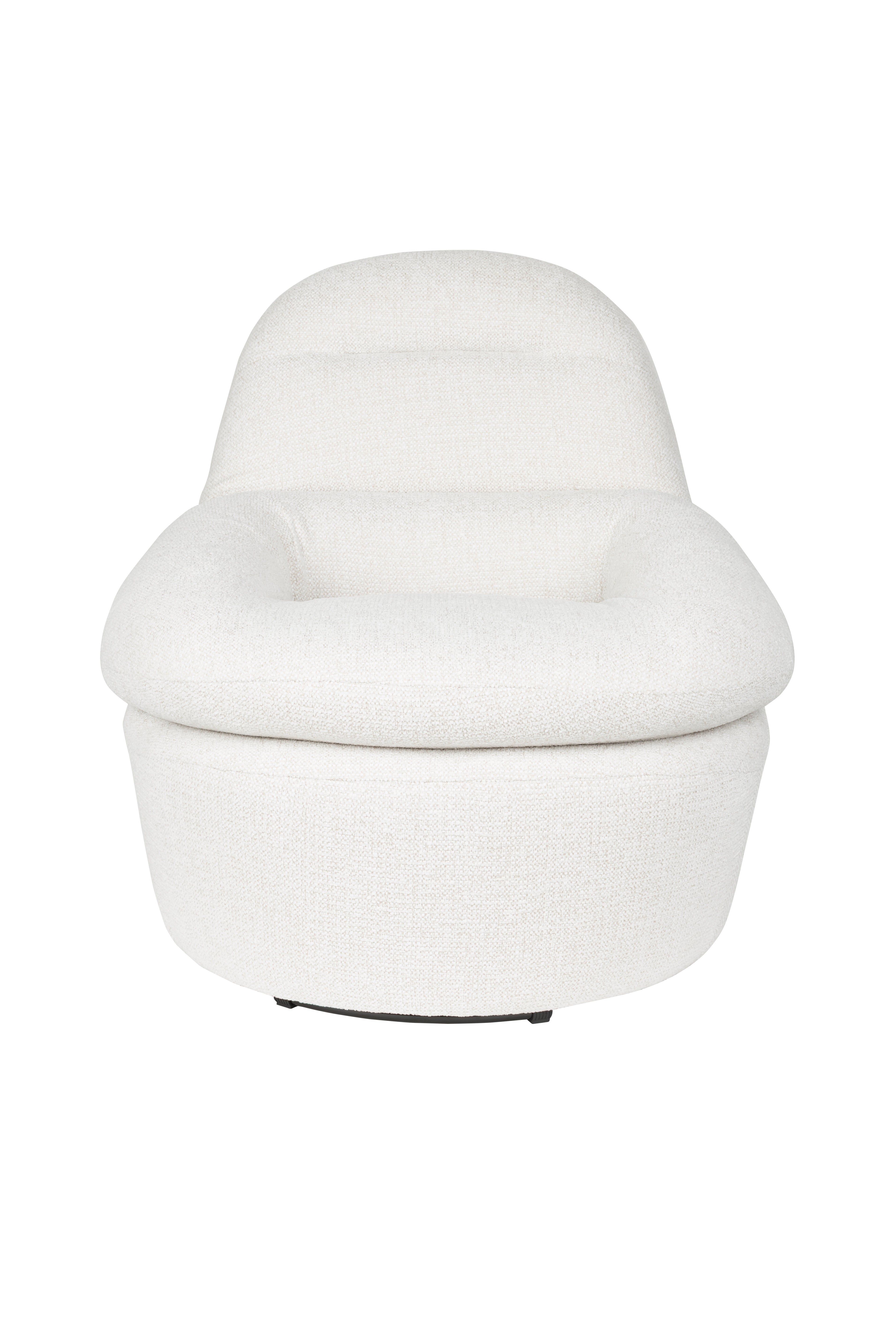 Velvoro - Fauteuil Lounge - Polyester - Blanc Cassé