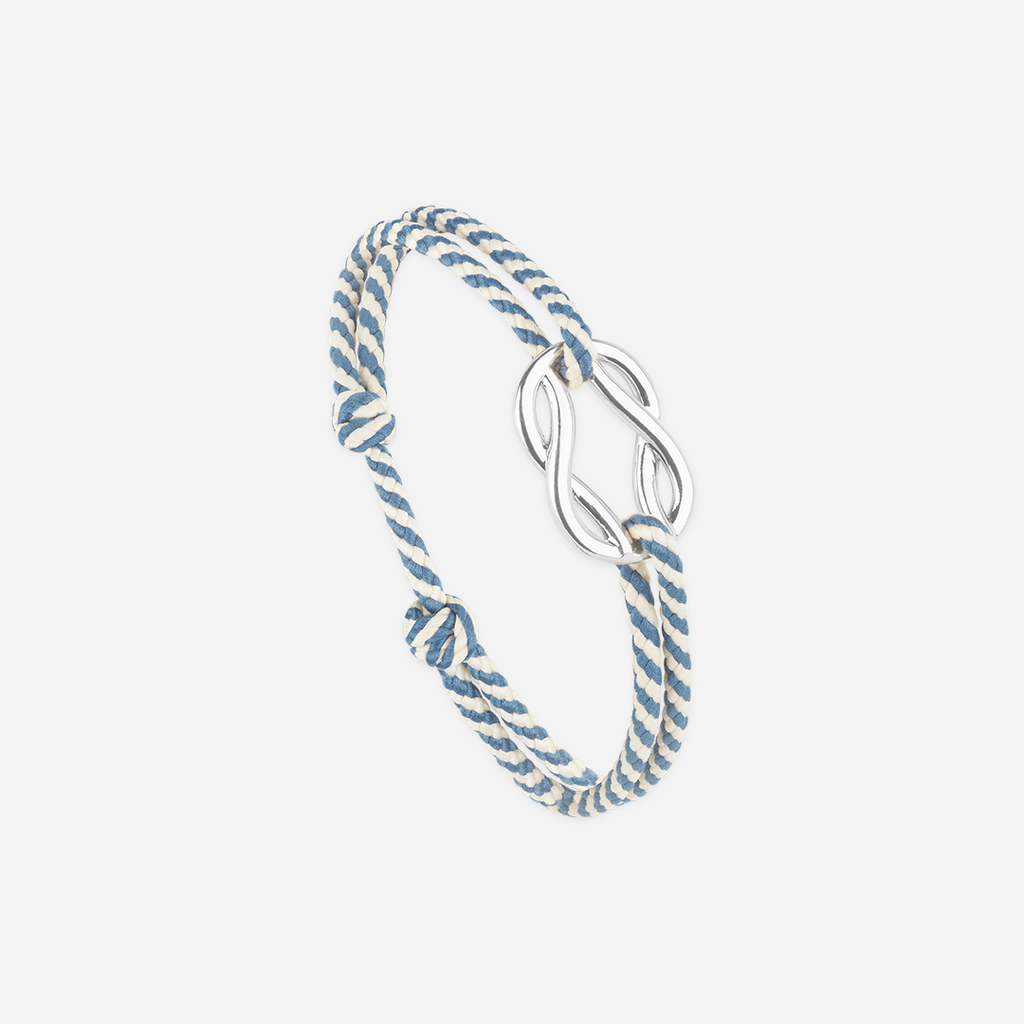 Balancine Bracelet - Navy Blue and White Striped