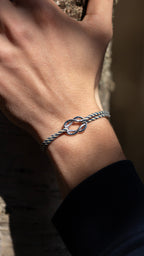 Balancine Bracelet - Navy Blue and White Striped