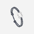 Goélette Bracelet - Navy Blue Speckled White