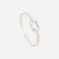 Pataras Bracelet - Beige and White Striped