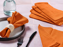 Serviette De Table - 6 Pièces - Lin Et Coton Orange