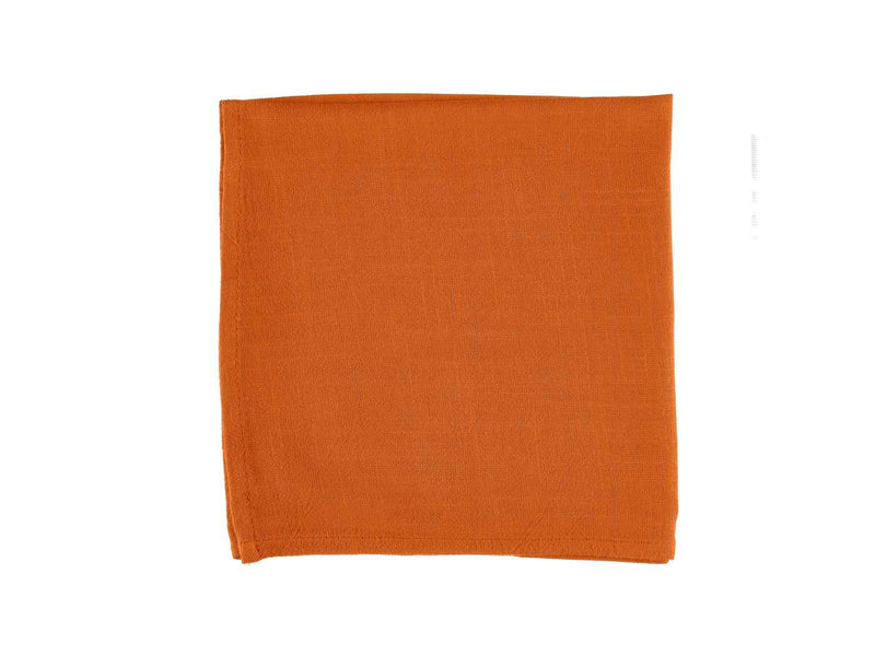 Serviette De Table - 6 Pièces - Lin Et Coton Orange