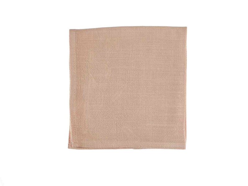 Serviette De Table - 6 Pièces - Lin Et Coton Rose Pâle