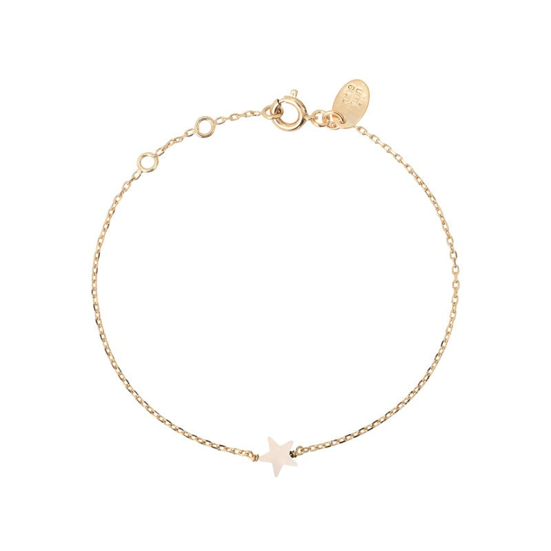Gold-Plated Bracelet Nacre White Mother-of-Pearl