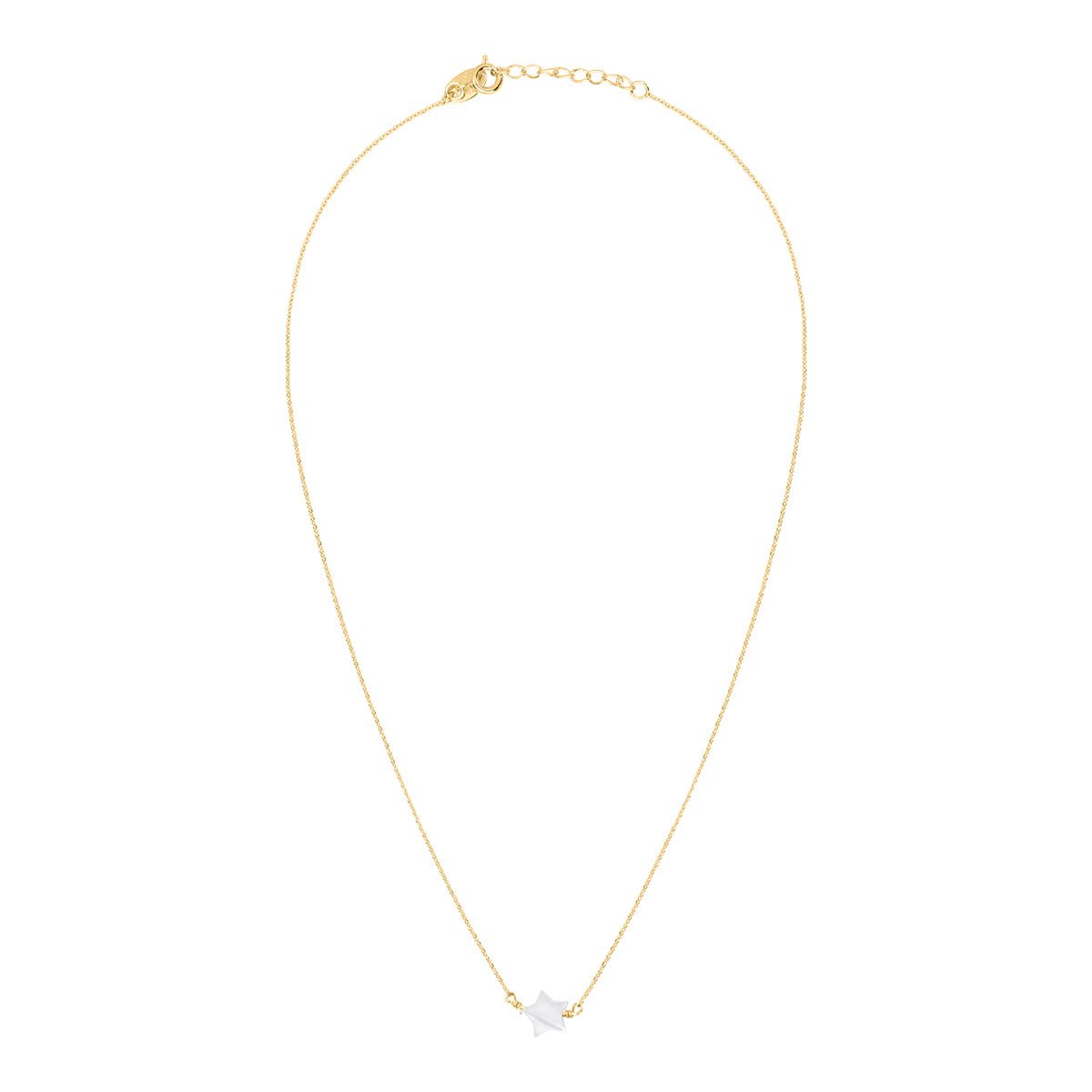 Gold Nacre White Mother-of-Pearl Necklace