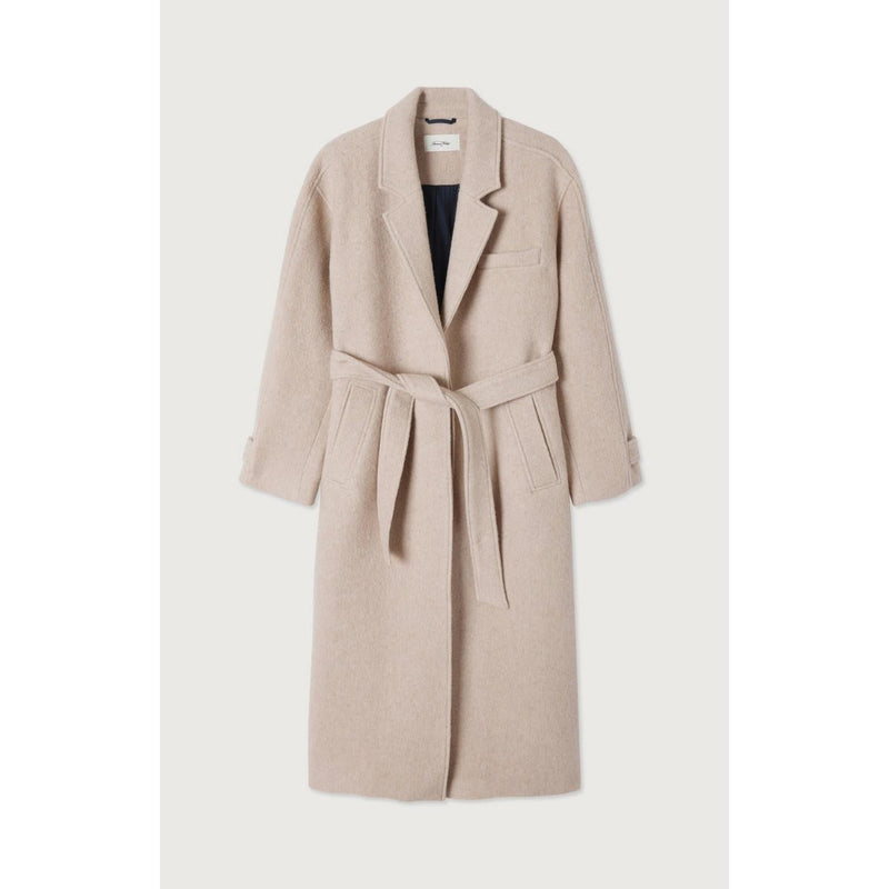 Long Shirt Collar Coat - Mastic - Women