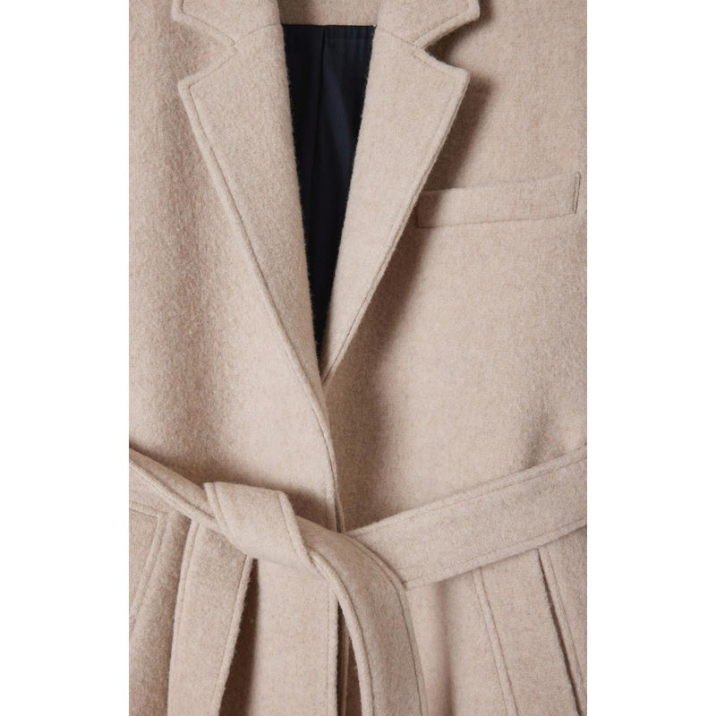 Long Shirt Collar Coat - Mastic - Women