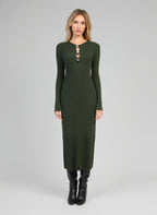 Robe Longue Nadia Kaki