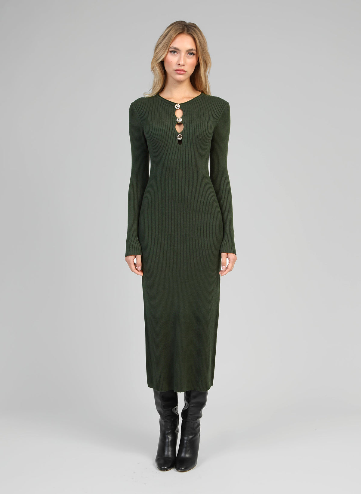 Robe Longue Nadia Kaki
