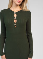 Robe Longue Nadia Kaki
