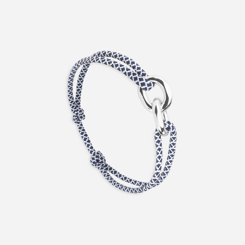 Bracelet Nafplio - Bleu Marine Et Blanc