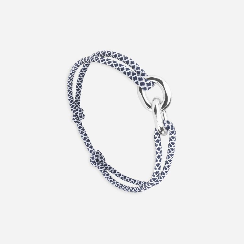 Bracelet Nafplio - Bleu Marine Et Blanc