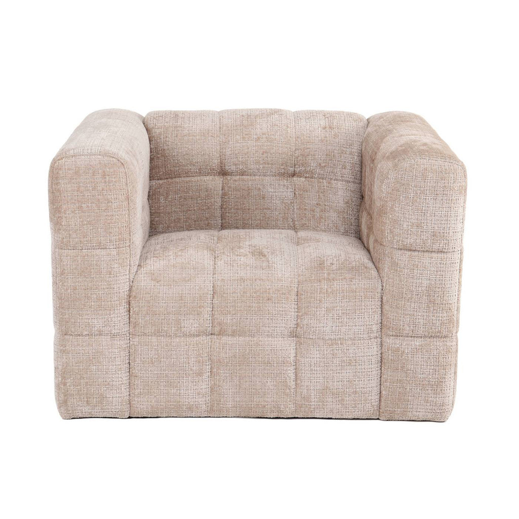 Naiad - Poltrona fissa a 1 posto - Tessuto strutturato - Beige