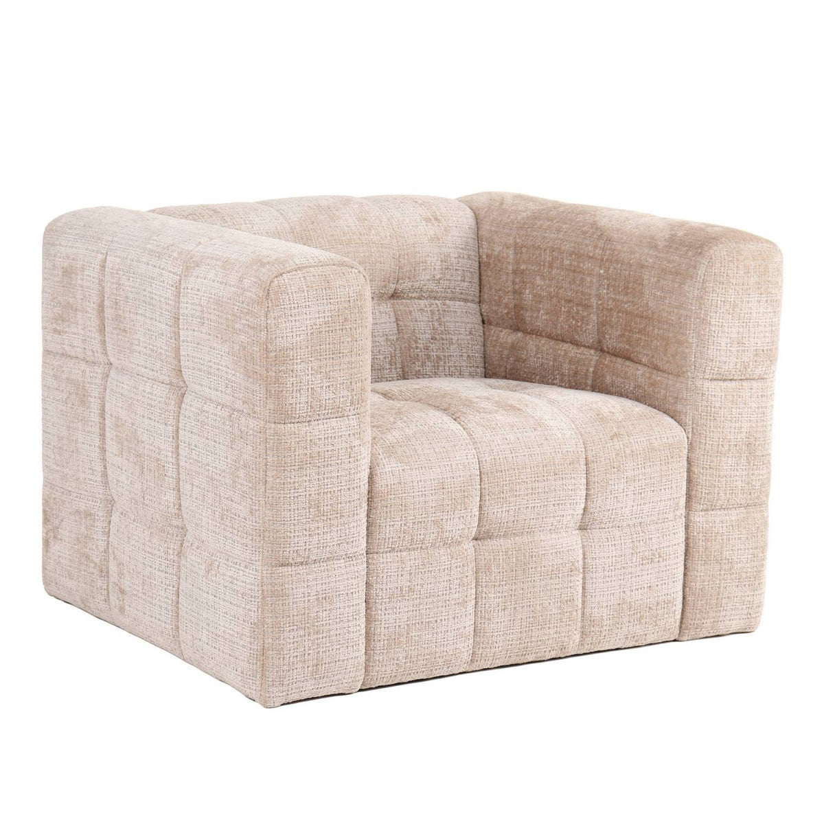 Naiad - Poltrona fissa a 1 posto - Tessuto strutturato - Beige