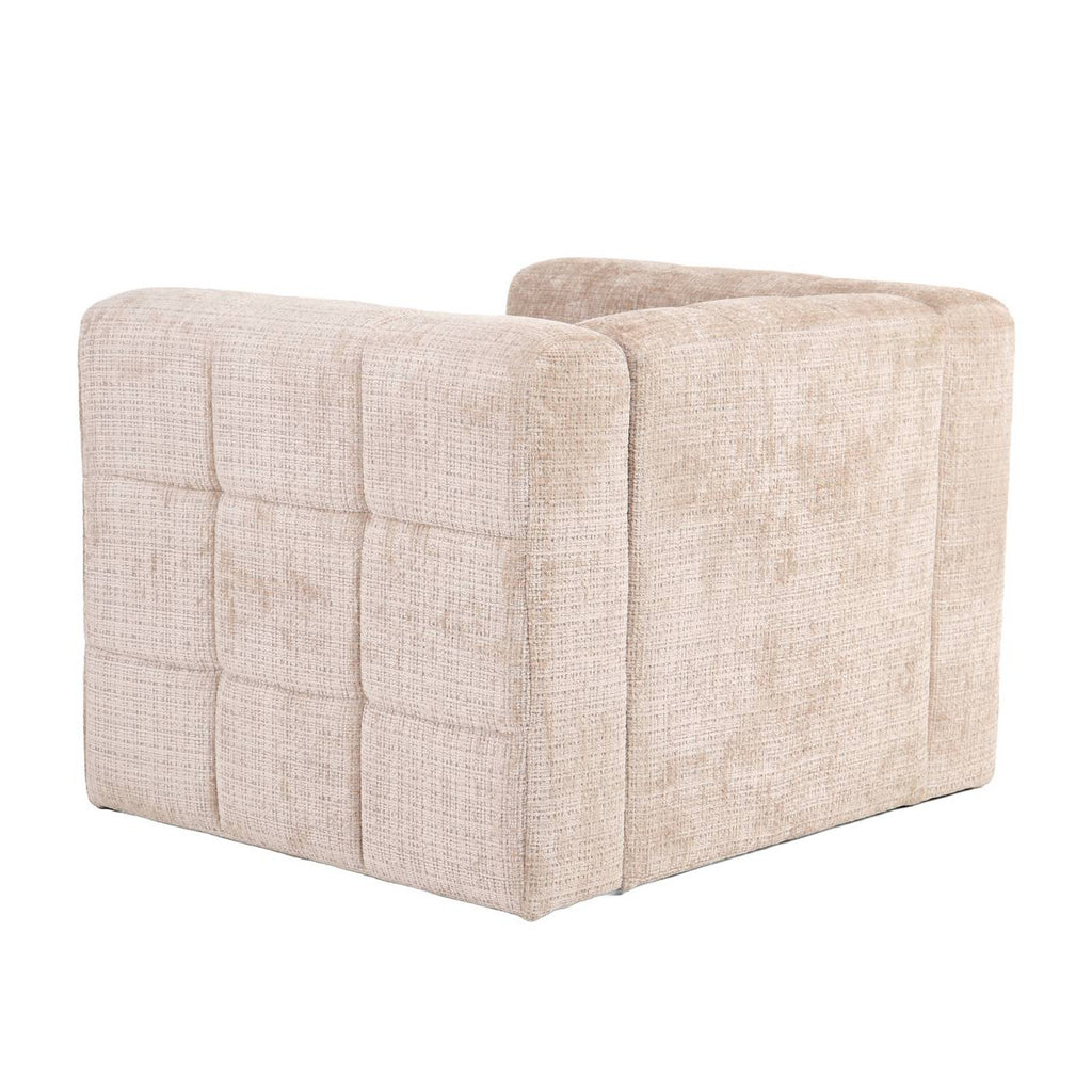 Naiad - Poltrona fissa a 1 posto - Tessuto strutturato - Beige