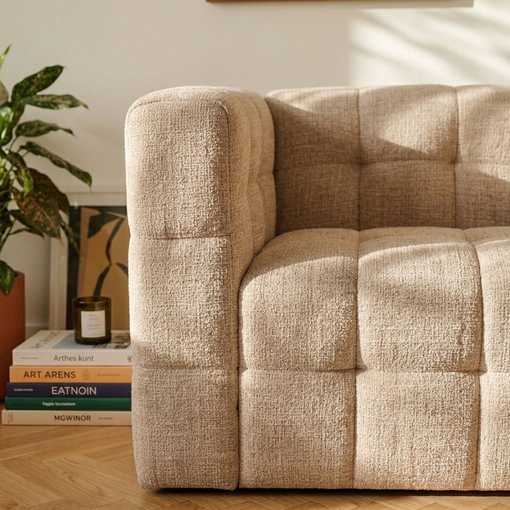Naiad - Poltrona fissa a 1 posto - Tessuto strutturato - Beige