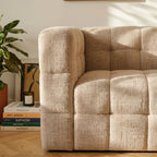 Naiad - Poltrona fissa a 1 posto - Tessuto strutturato - Beige