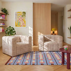 Naiad - Poltrona fissa a 1 posto - Tessuto strutturato - Beige