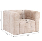 Naiad - Poltrona fissa a 1 posto - Tessuto strutturato - Beige