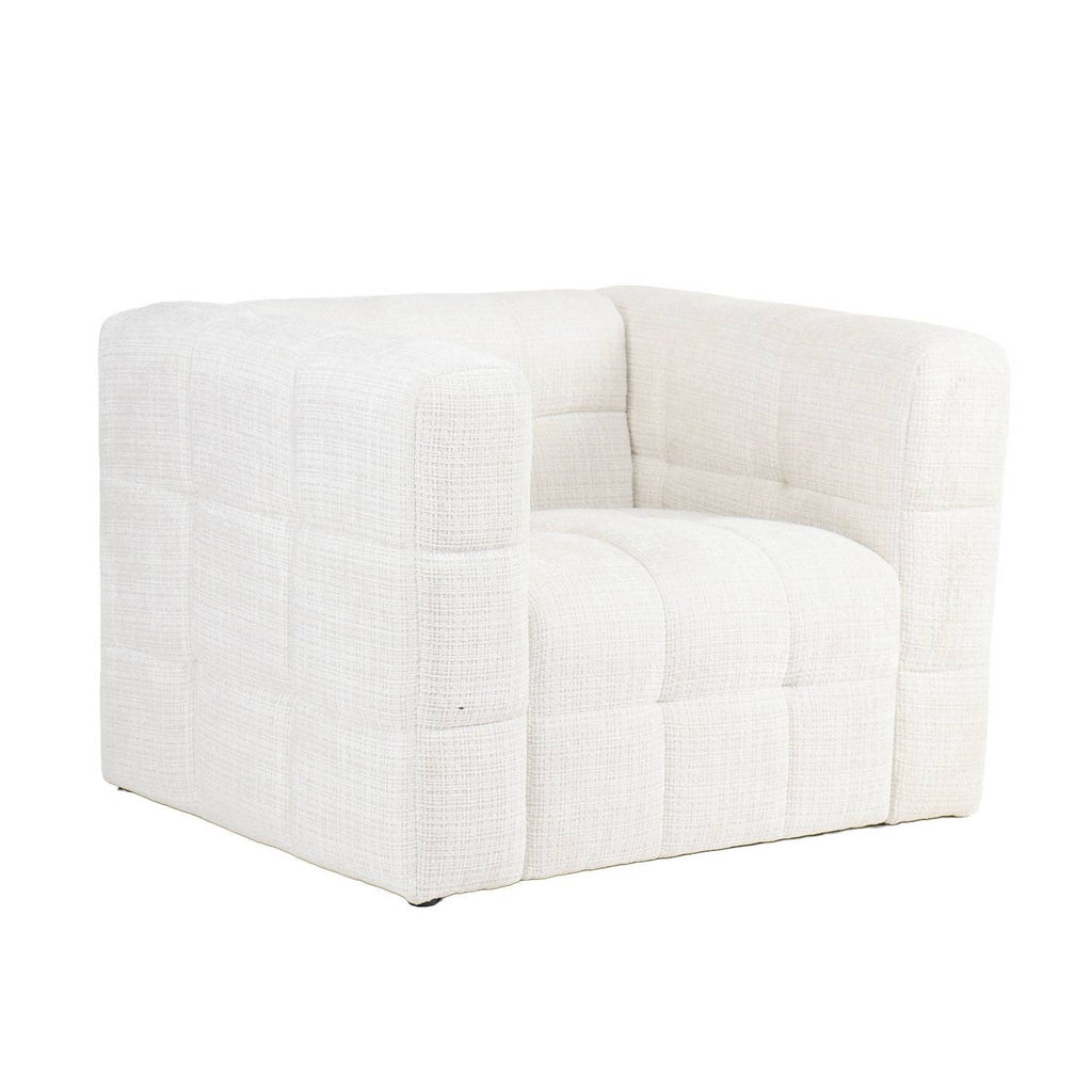 Naiad - Poltrona fissa a 1 posto - Tessuto strutturato - Crema
