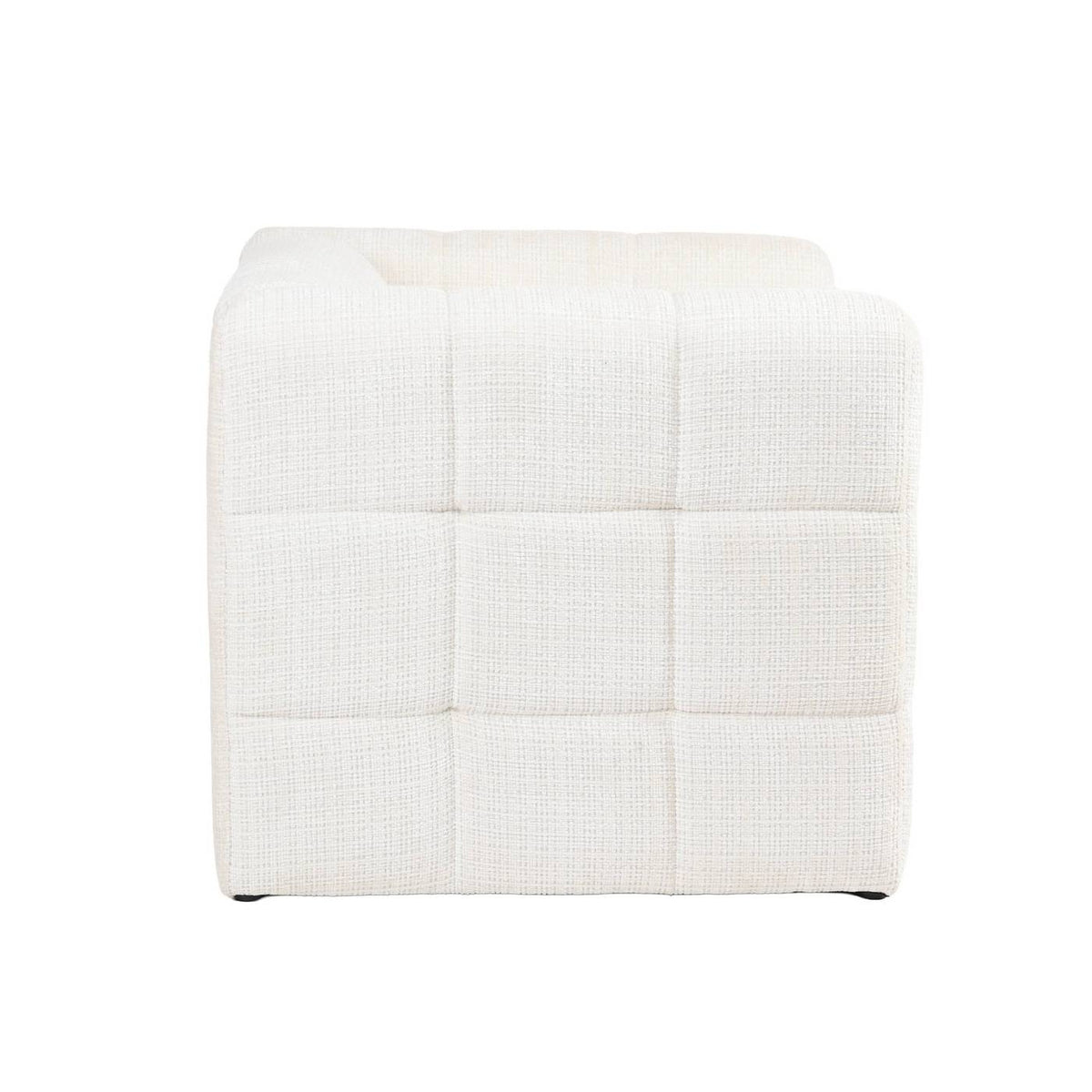 Naiad - Poltrona fissa a 1 posto - Tessuto strutturato - Crema
