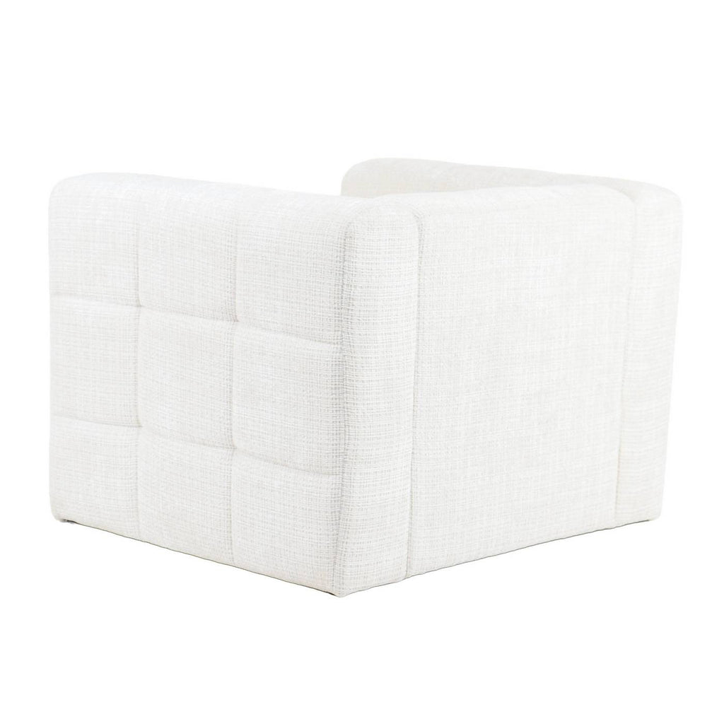 Naiad - Poltrona fissa a 1 posto - Tessuto strutturato - Crema