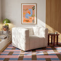 Naiad - Poltrona fissa a 1 posto - Tessuto strutturato - Crema