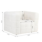 Naiad - Poltrona fissa a 1 posto - Tessuto strutturato - Crema